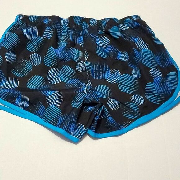 Calvin Klein Performance Blue Geometrical Side Stripes Ruñing Athletic Shorts - Picture 3 of 6